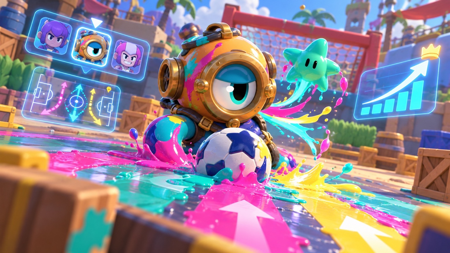 Otis kontrolliert eine Brawl Ball Arena mit starken Win-Pick- und Trend-Indikatoren