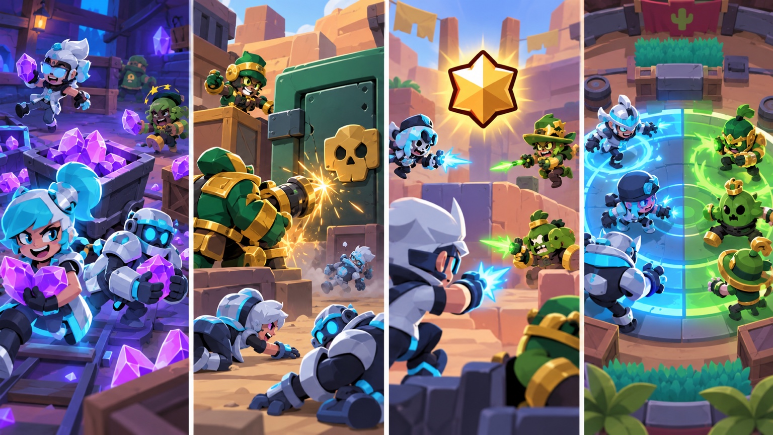 Four arena panels showing the AL and LOUD mode-by-mode score split