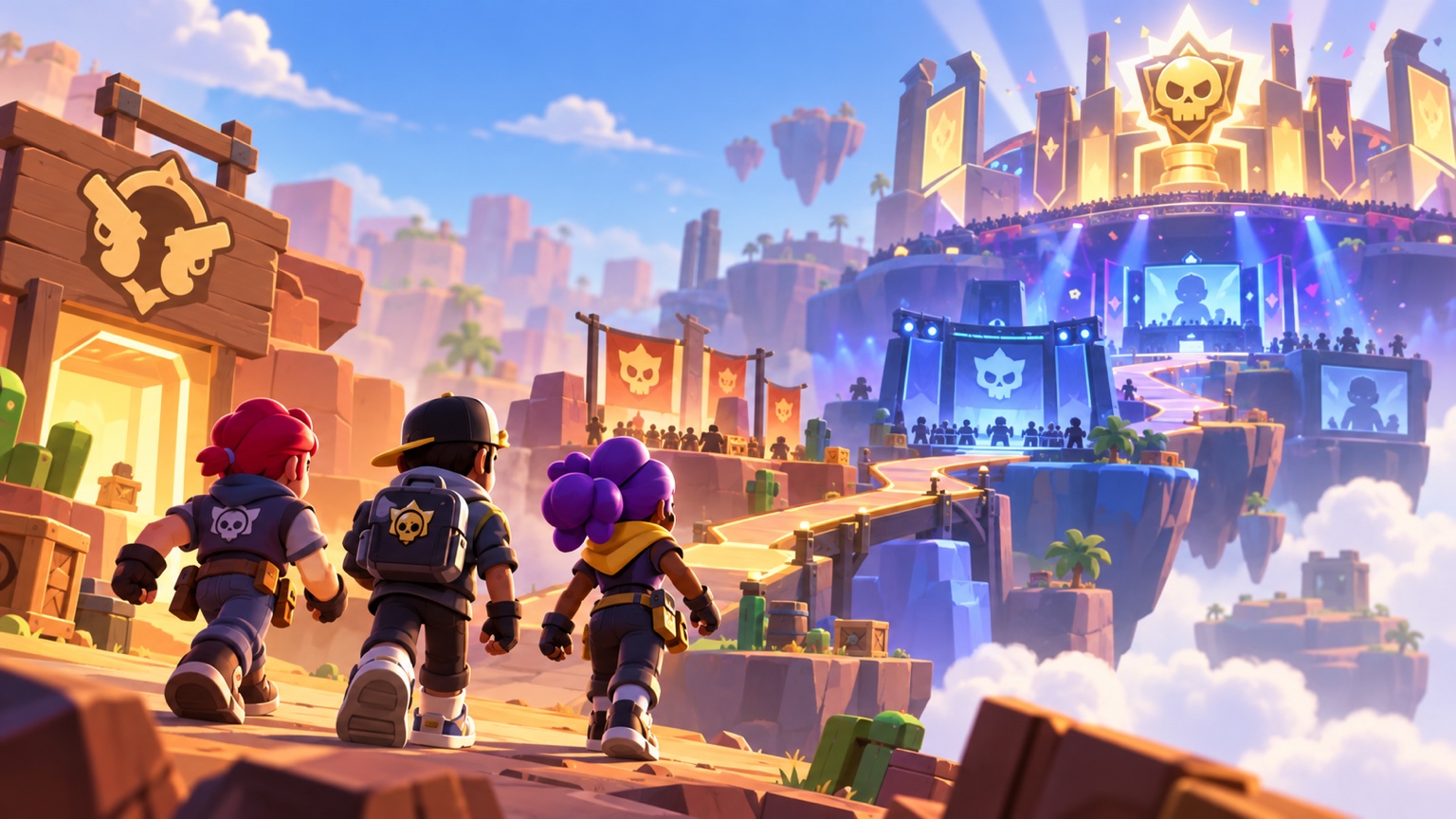 An aspiring Brawl Stars team climbing from an open challenge toward the top league