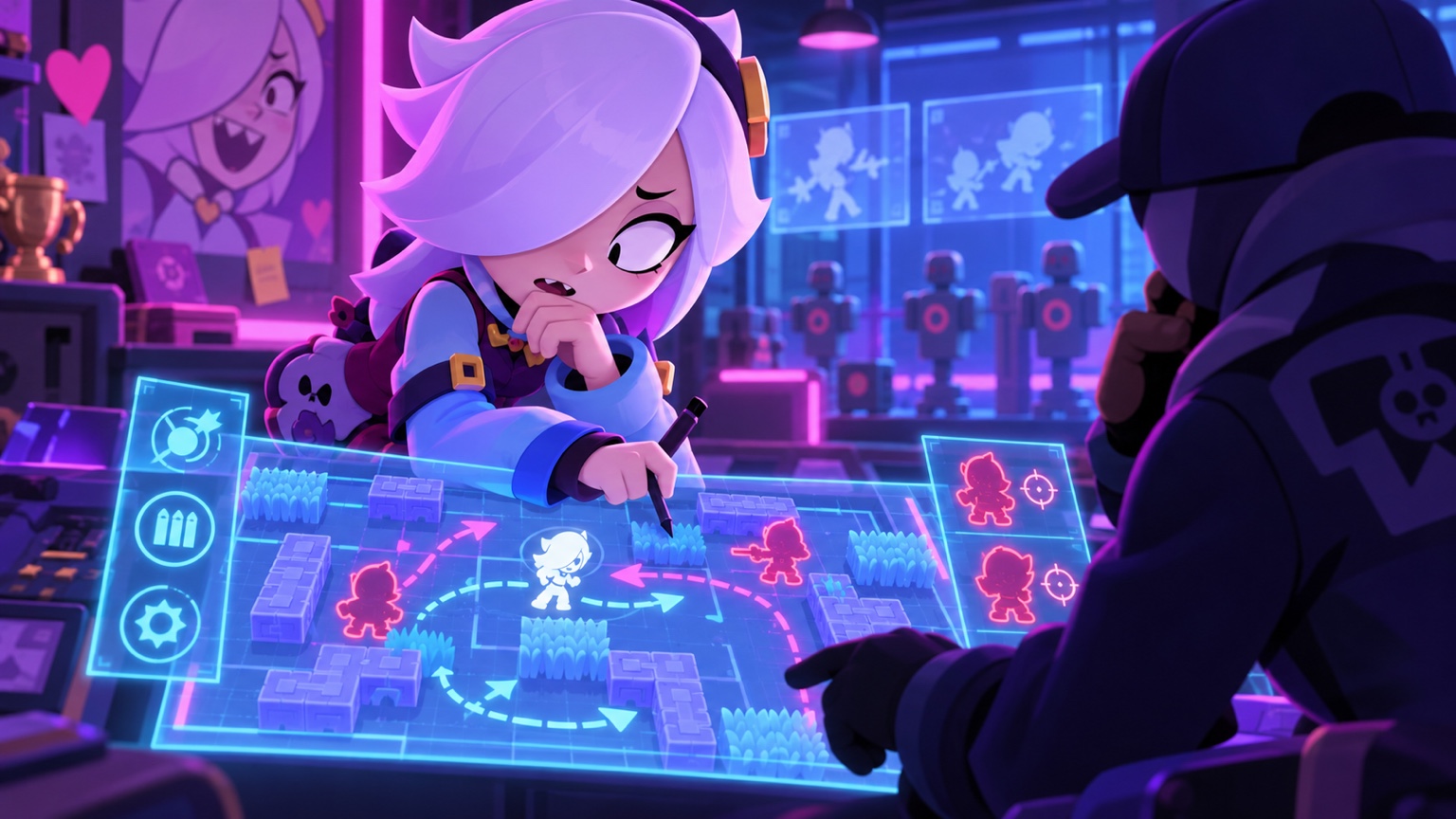 Een speler die na een oefenwedstrijd de positionering en cooldown-beslissingen van Colette beoordeelt