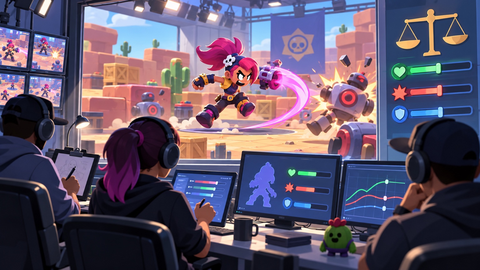 Anonymous testers reviewing a new Brawl Stars brawler before release